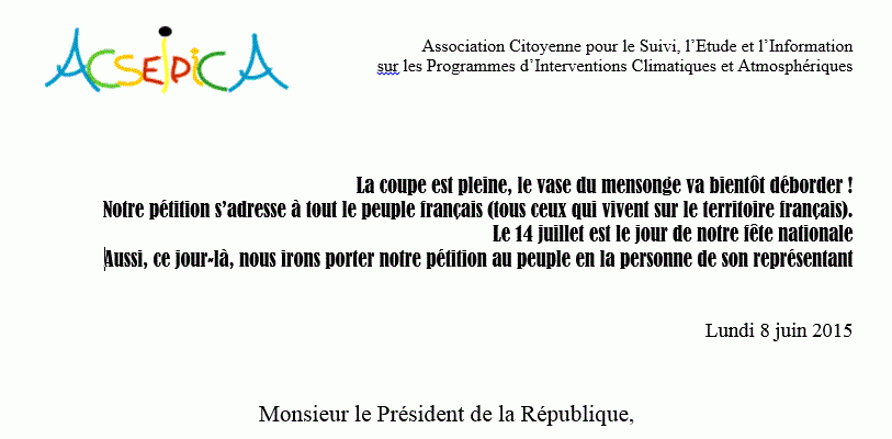 lettre Président 8 juin15