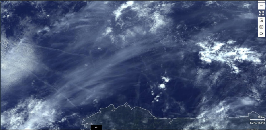 Nuages chimiques, chemtrails, photo satellite