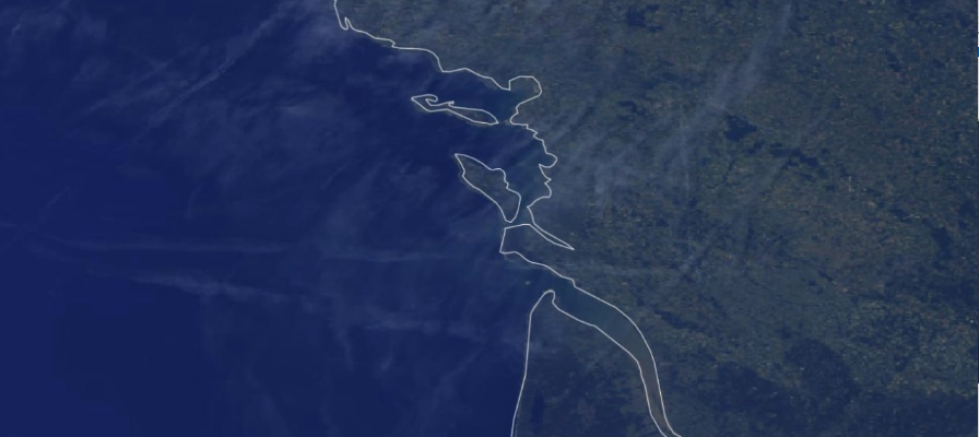 Trainées chimiques, chemtrails, sur photo satellite. Aquitaine Mai 2023